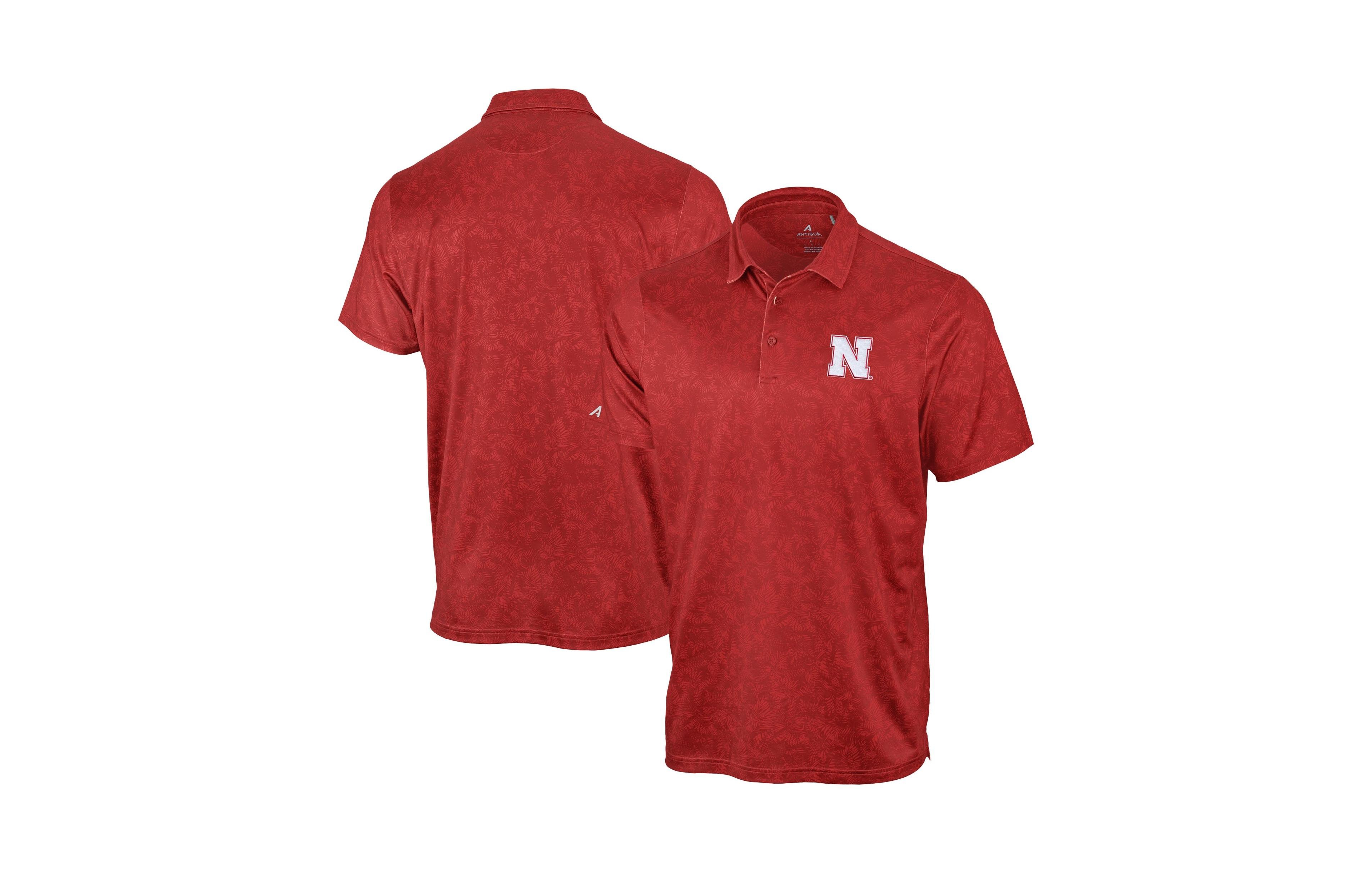 Antigua Men's Scarlet Nebraska Huskers Lush Polo Shirt