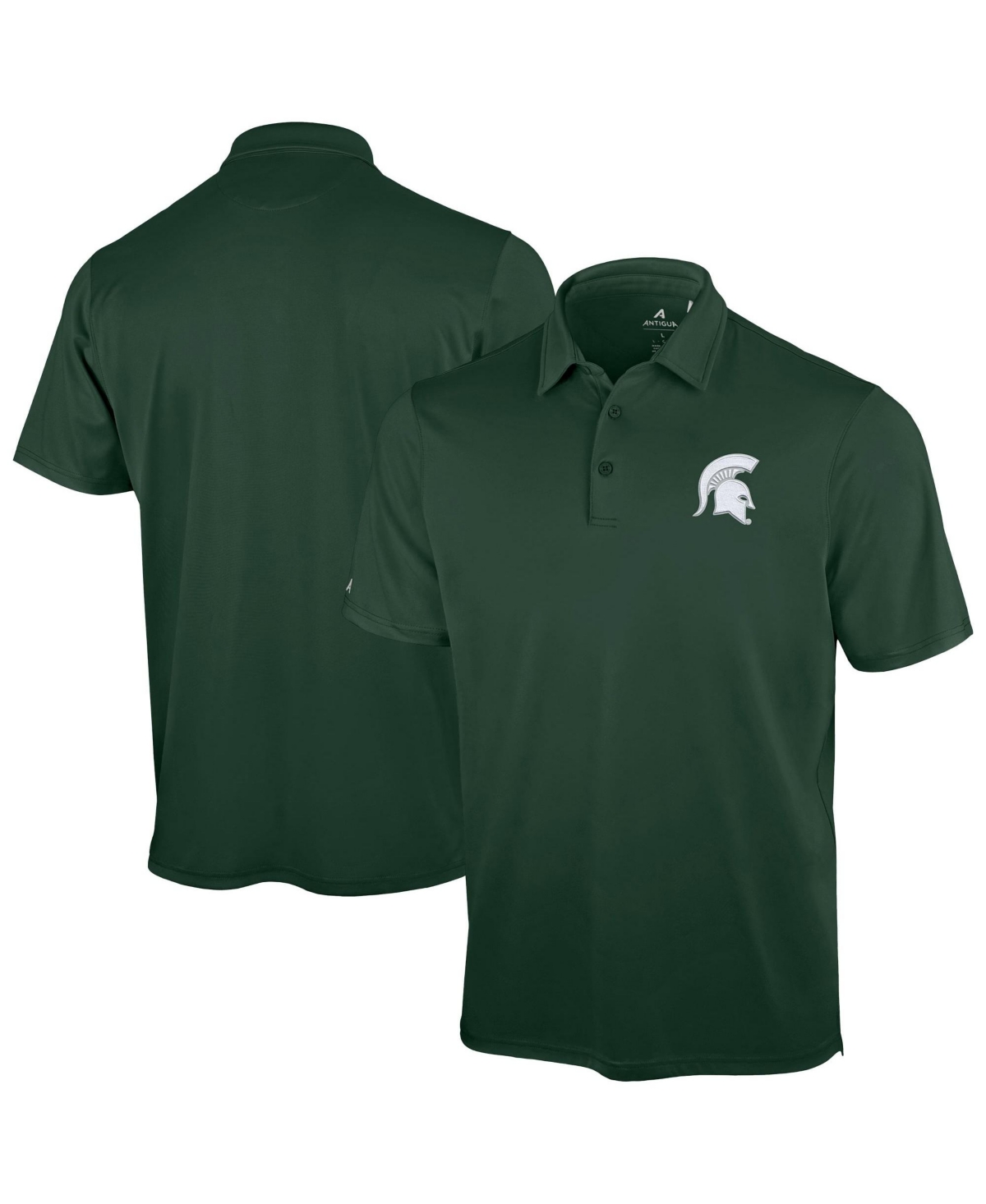 Antigua Men's Green Michigan State Spartans Unshakeable Solid Polo Shirt - Green