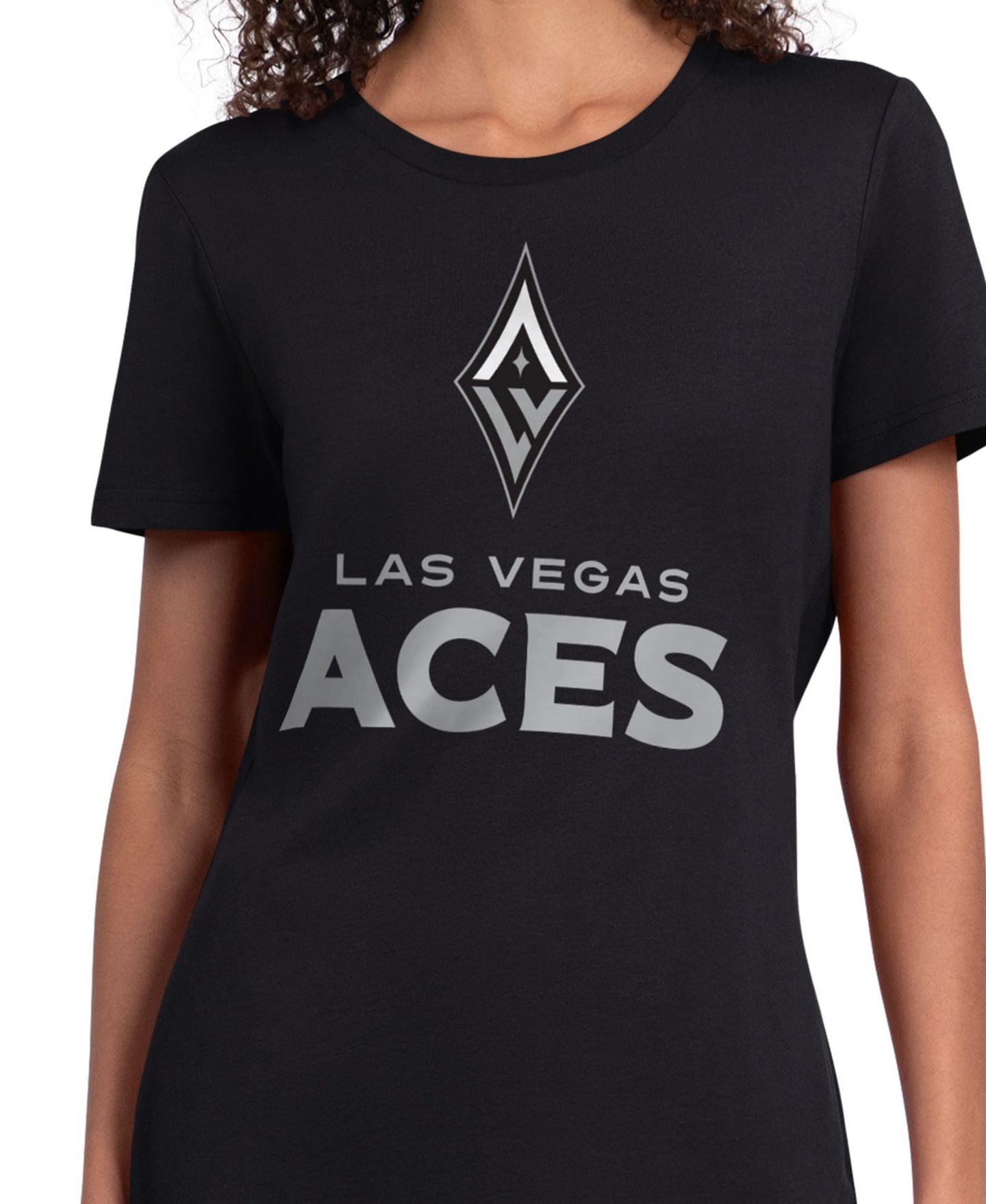 Женская футболка Starter Black Las Vegas Aces WNBA 30th Anniversary Scoop Neck — фото 3