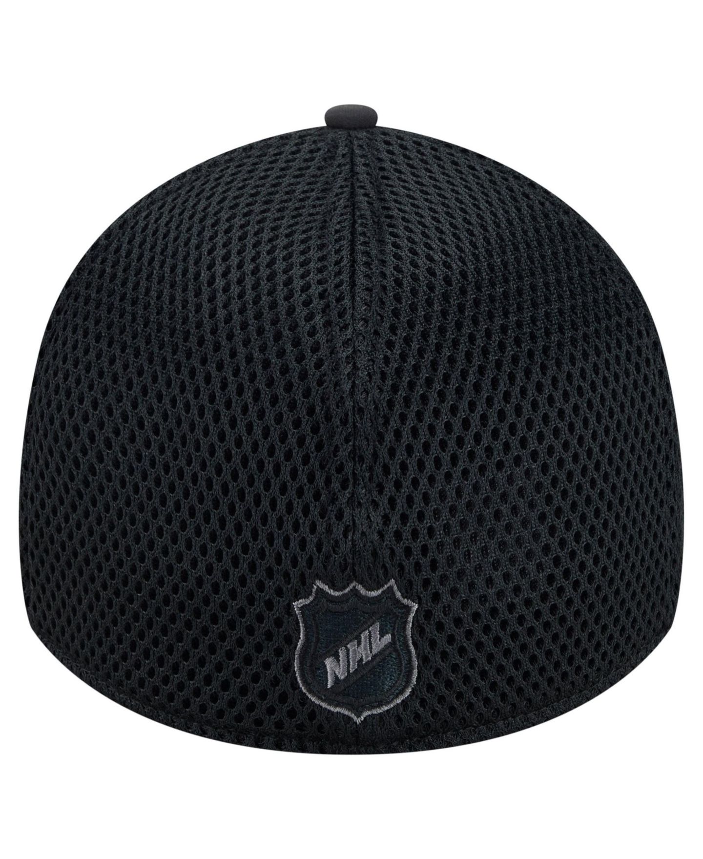 Мужской головной убор New Era Black Anaheim Ducks Blackout 39THIRTY Stretch Hat — фото 4