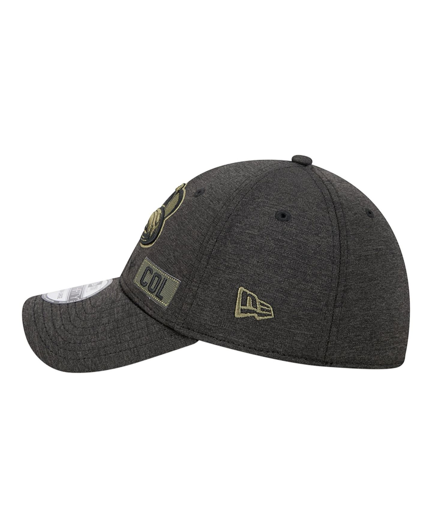 Мужской головной убор New Era Black Colorado Avalanche Stealth Mode Flex 39Thirty Stretch Hat — фото 7