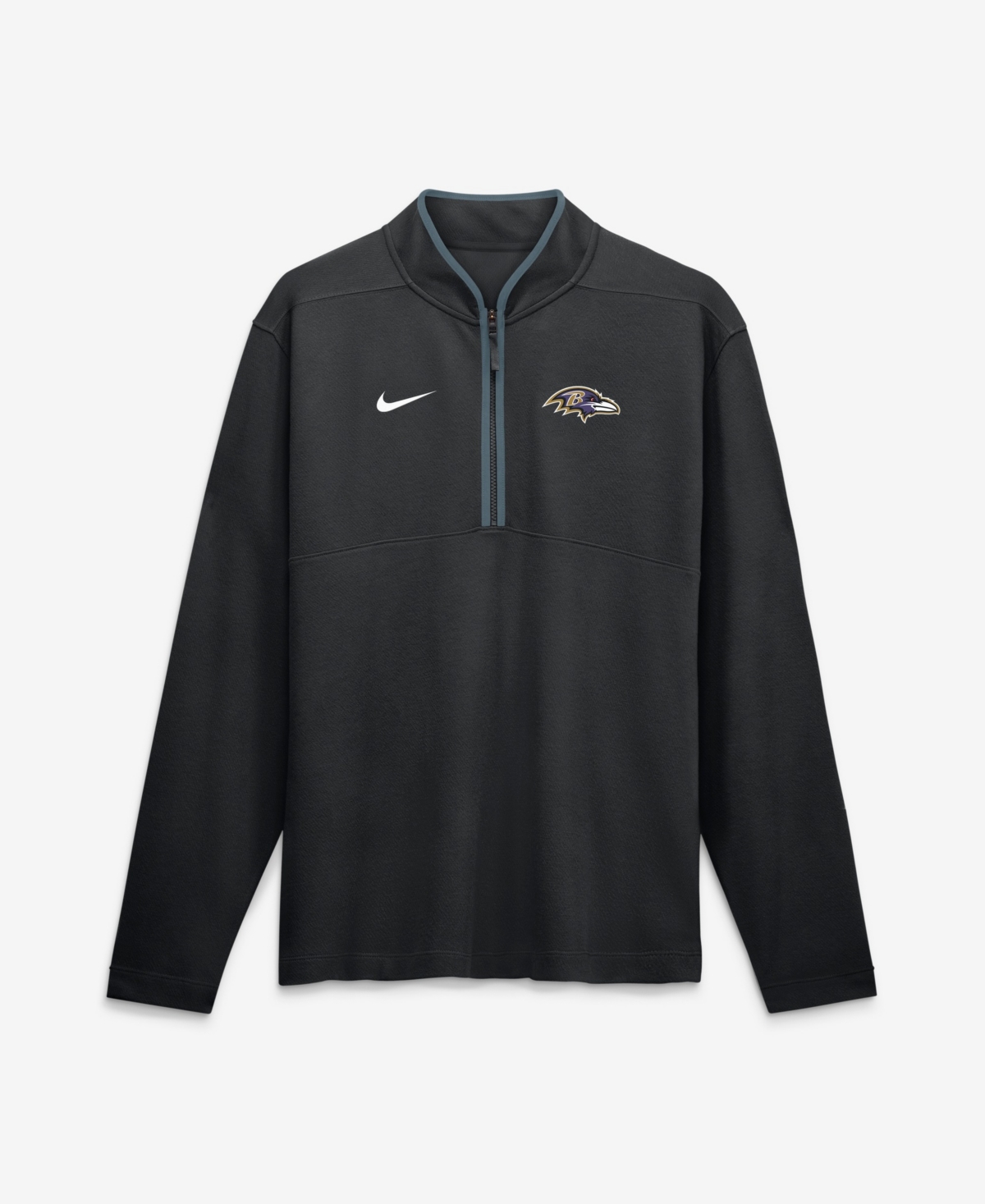 Nike Men's Black Baltimore Ravens Dri-fit Victory Half-Zip Pullover - Black, Anthracite