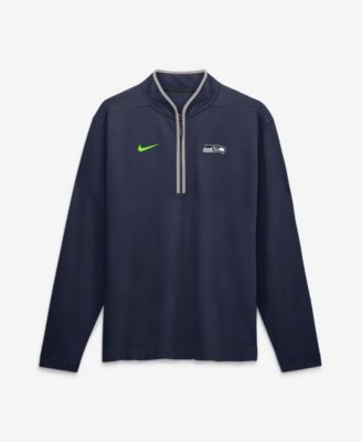 Men's College Navy Seattle Seahawks Dri-FIT Victory Half-Zip Pullover