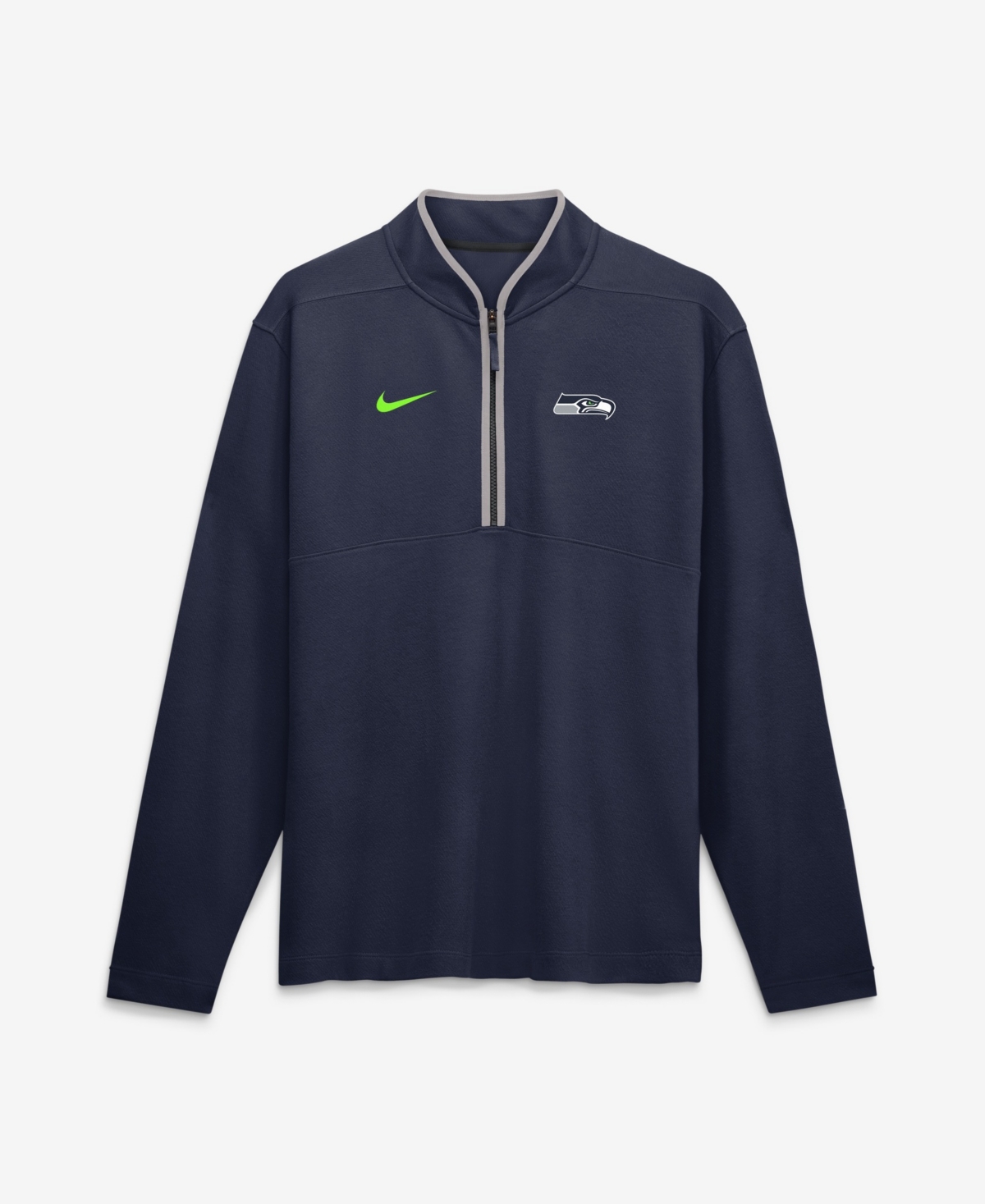 Nike Men's College Navy Seattle Seahawks Dri-fit Victory Half-Zip Pullover - College Navy, Gray