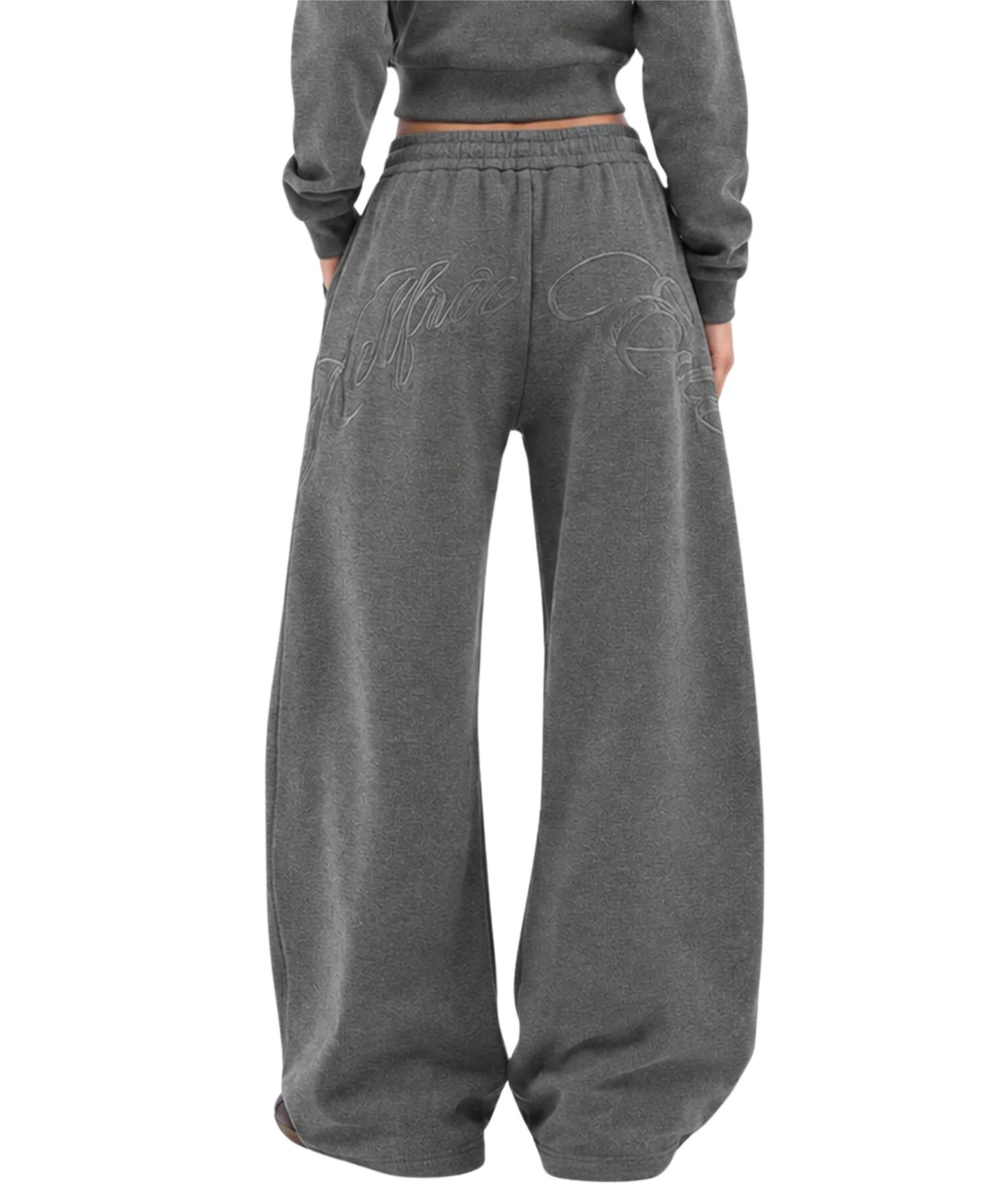 Женские брюки AELFRIC EDEN Studded Baggy Barrel Sweatpants, цвет: Серый — фото 2