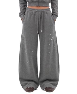 Women's Studded Baggy Barrel Sweatpants