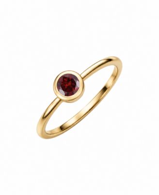Garnet Round Cut Bezel Ring (1/3 ct. t.w.) in 14k Gold