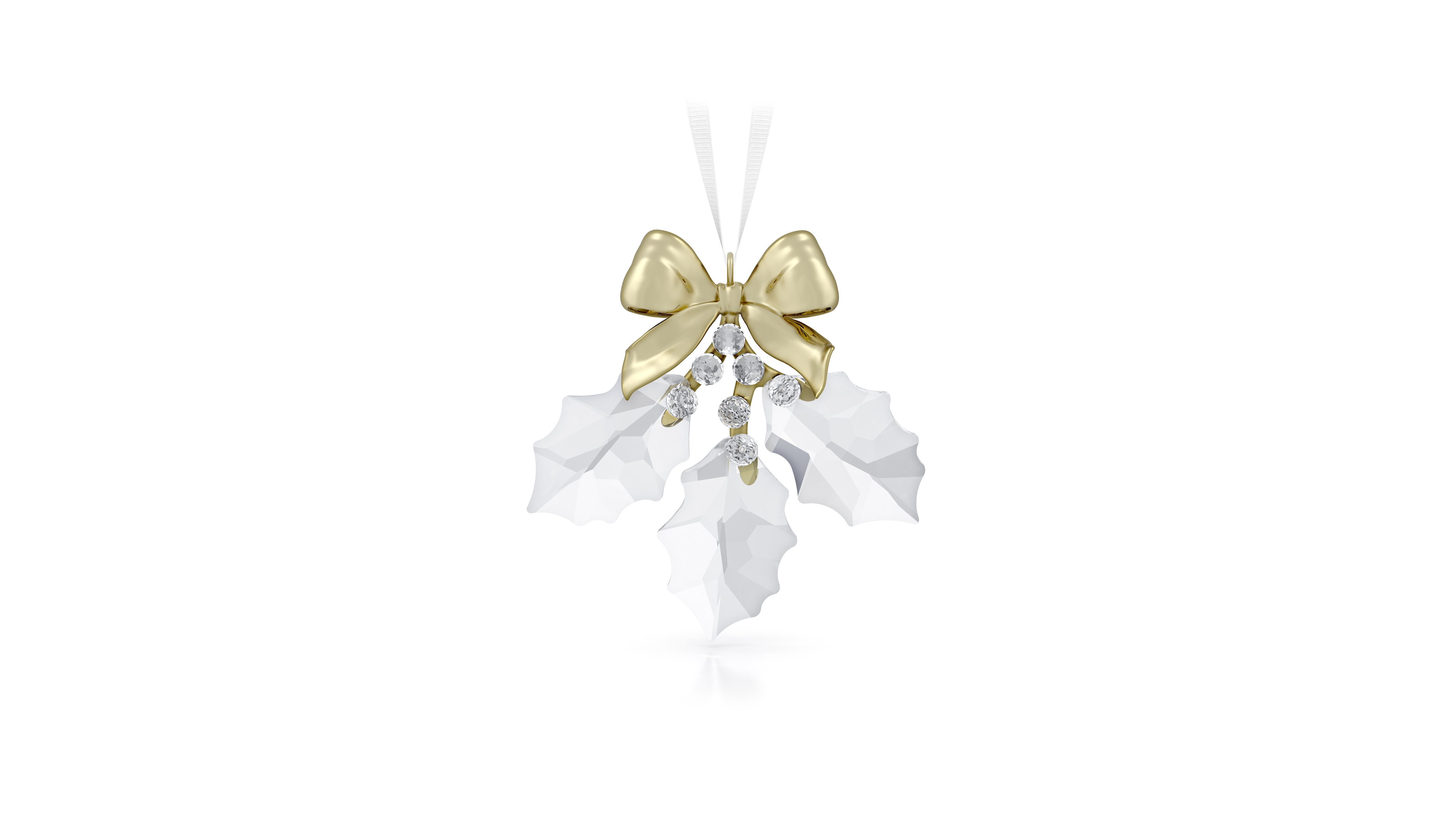 Swarovski Holiday Magic Holly Leaves Ornament