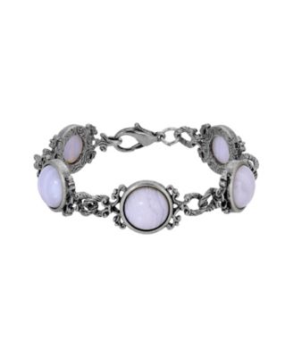 Women's Blue Lace Agate Vintage Bracelet