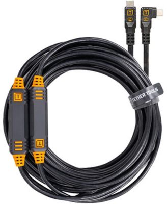 TetherPro 31' USB-C Straight to Right Angle Cable [Compatible with USB-C Cameras]