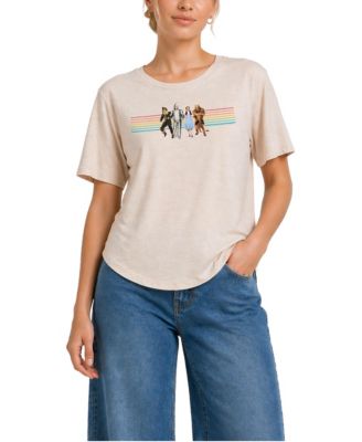 Juniors' Rainbow Graphic Relaxed-Fit T-Shirt