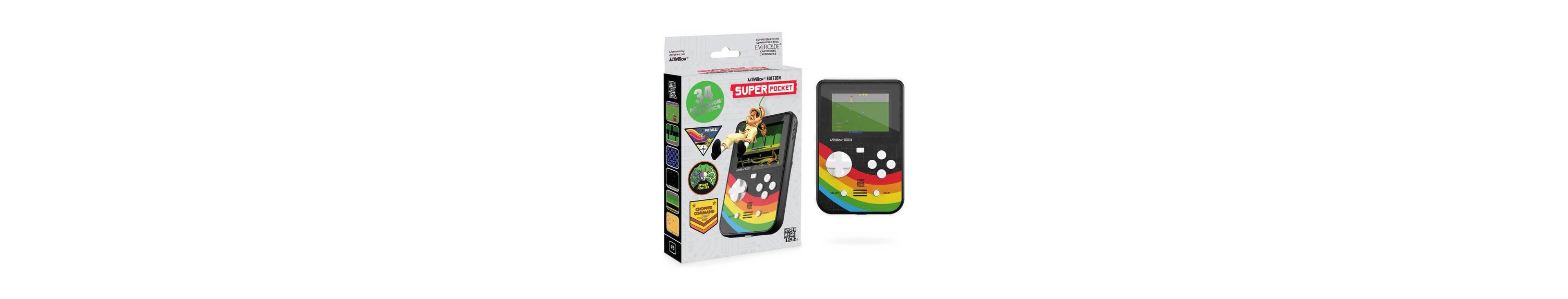 HyperMegaTech Super Pocket Activision Edition Handheld Console with 34 Built-In Games