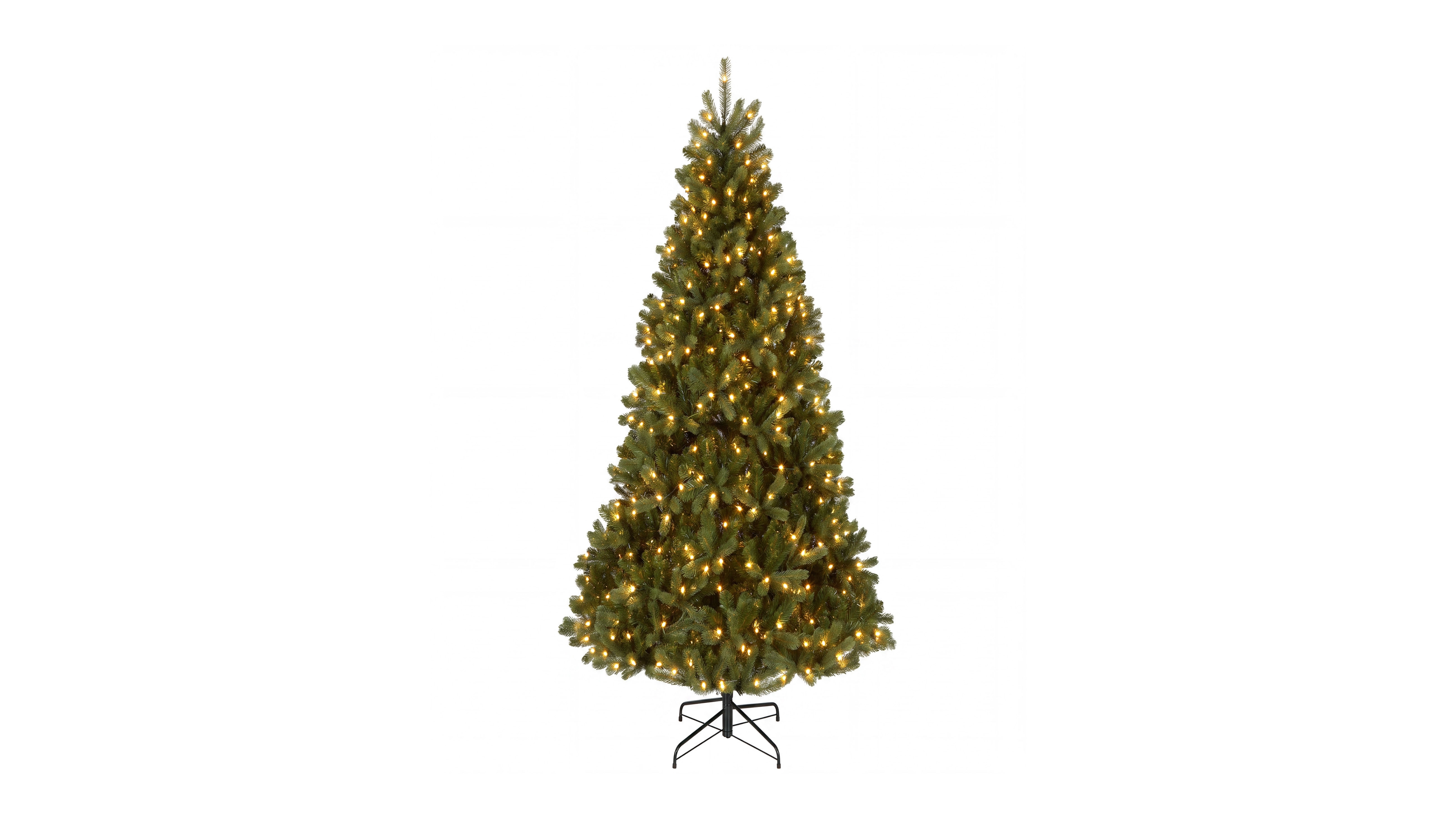 National Tree 6' "Feel Real" Downswept Douglas Fir Hinged Tree with 600 Clear Lights