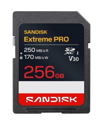New 256GB Extreme PRO SD UHS-I V30 Memory Card, Up to 250MB/s Read