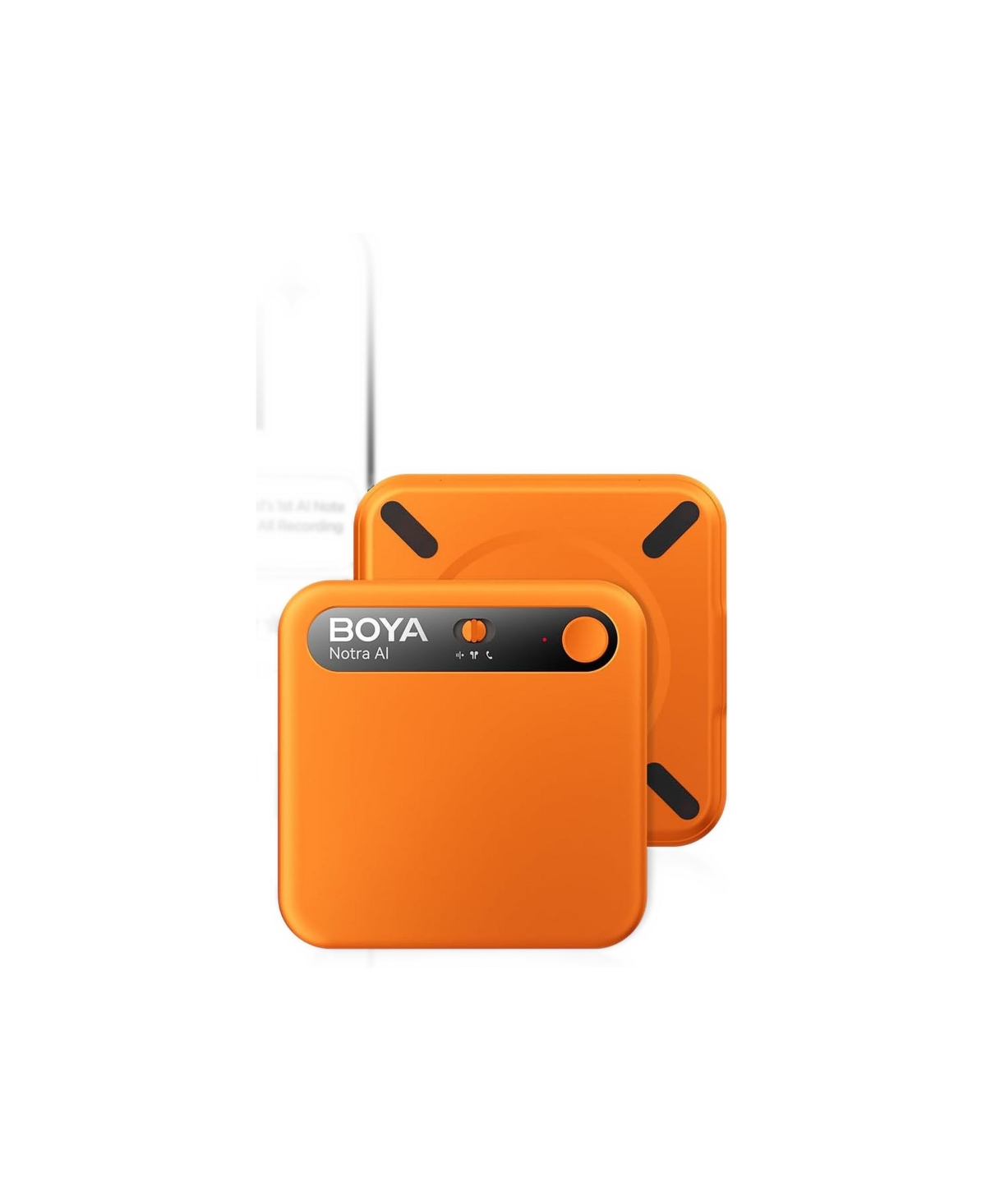 Boya Notra 64GB Ai Voice Recorder, MagSafe Compatible - Orange