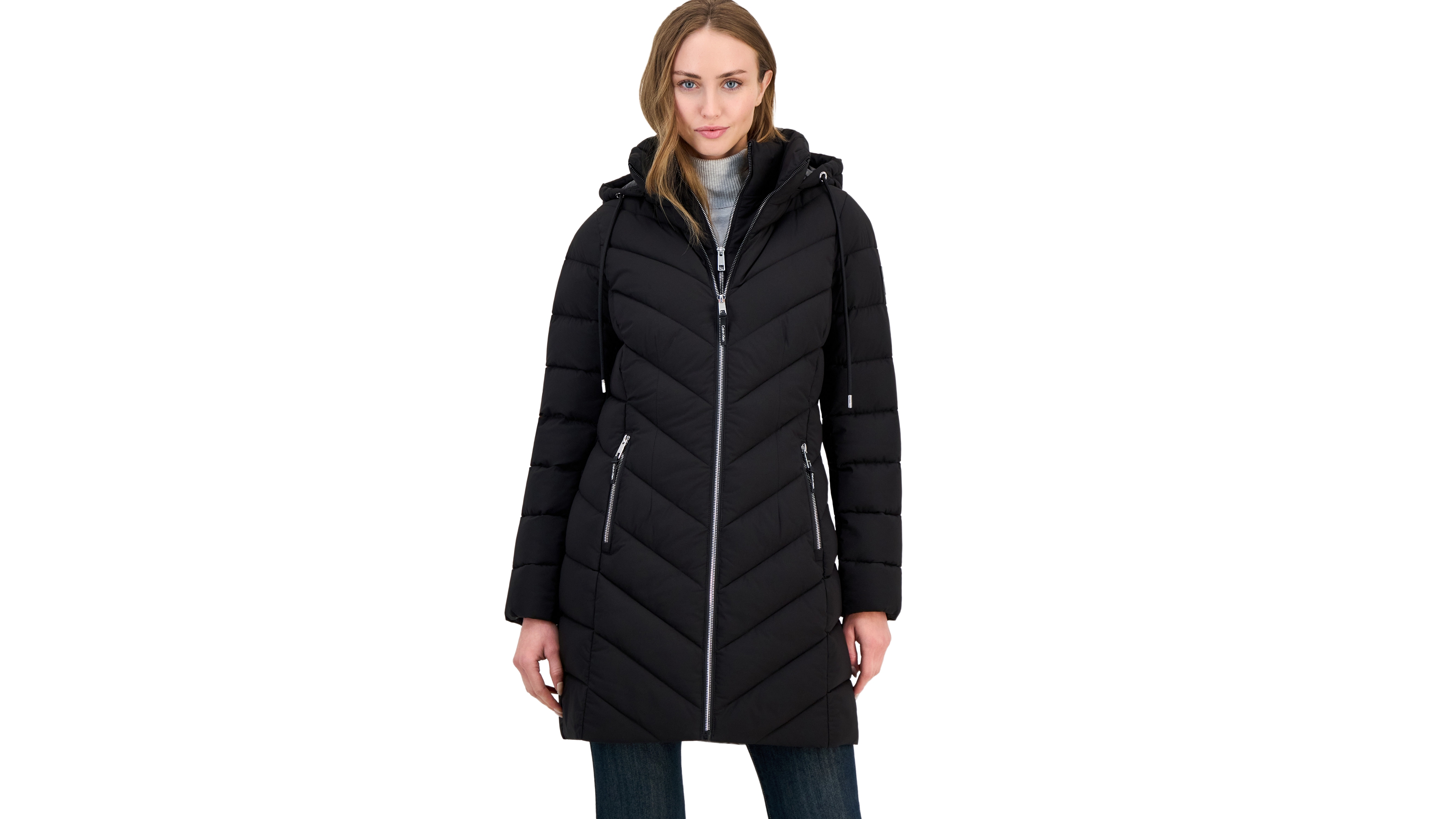 Calvin Klein Women's Bibbed Packable Puffer Coat