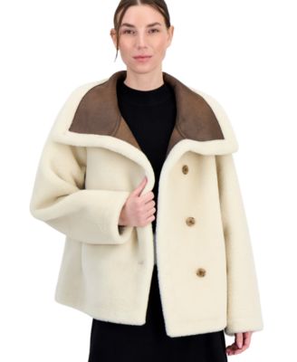 Women's Funnel-Neck Teddy Jacket, Created for Macy's