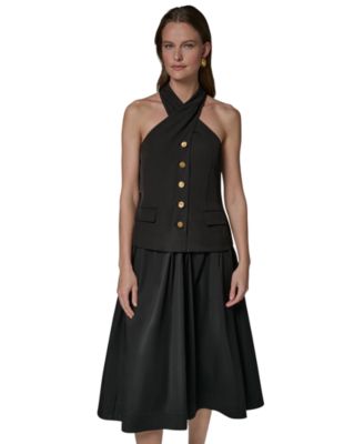 Petite Twist Halter Neck Dress