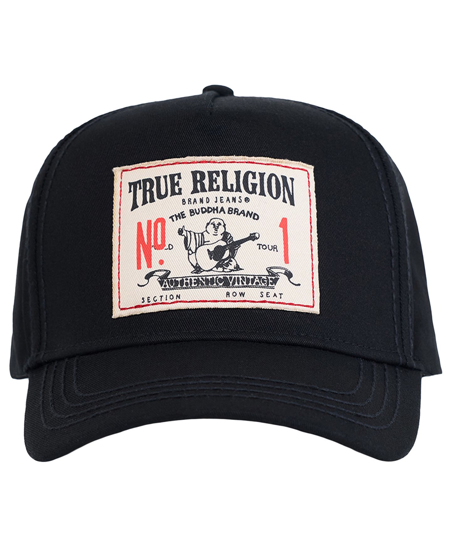Мужская кепка True Religion Big T Patch Cotton Snapback Hat, цвет: Угольно-чёрный — фото 1
