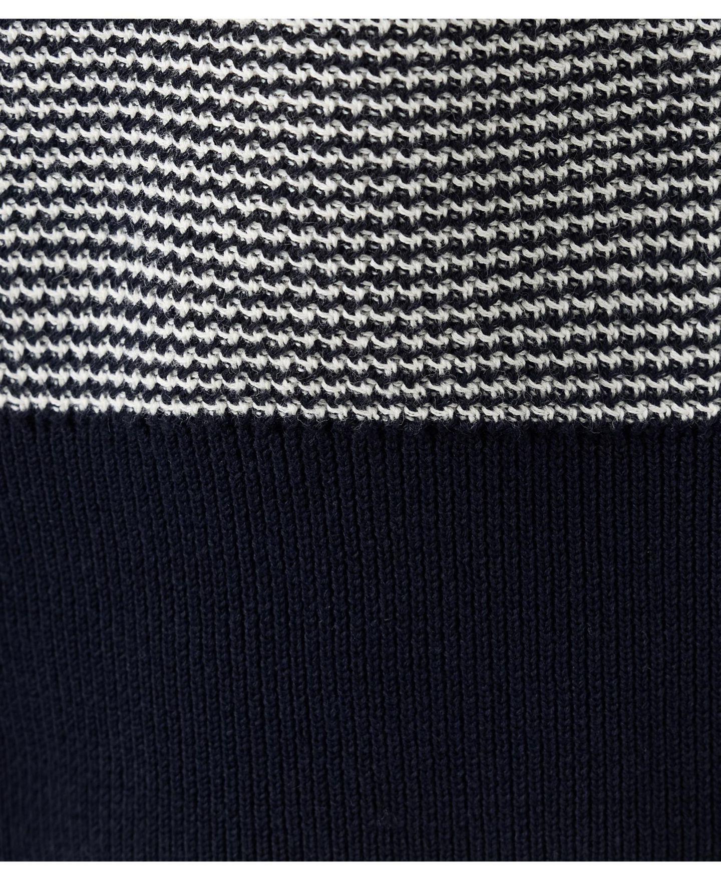 Мужской свитер Mango Jersey Mapu-I Crewneck Long-Sleeve Contrasting Collar Pullover, цвет: Тёмно-синий — фото 2