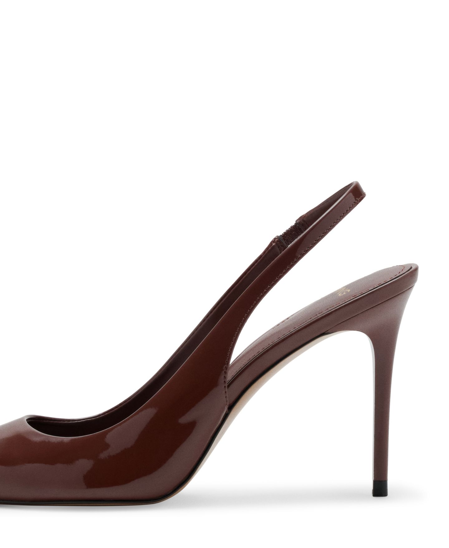 Женские туфли Mango Pointed Toe Stiletto Slingback, цвет: Коричневый — фото 3