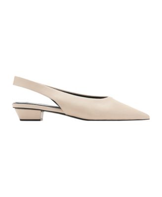 Women's Slingback Pointed-Toe Faux Leather Flats