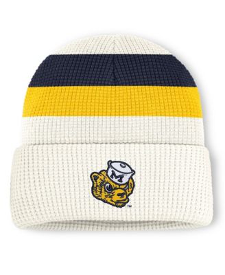 Men's and Women's White Michigan Wolverines Legacy Letter Cuffed Knit Hat