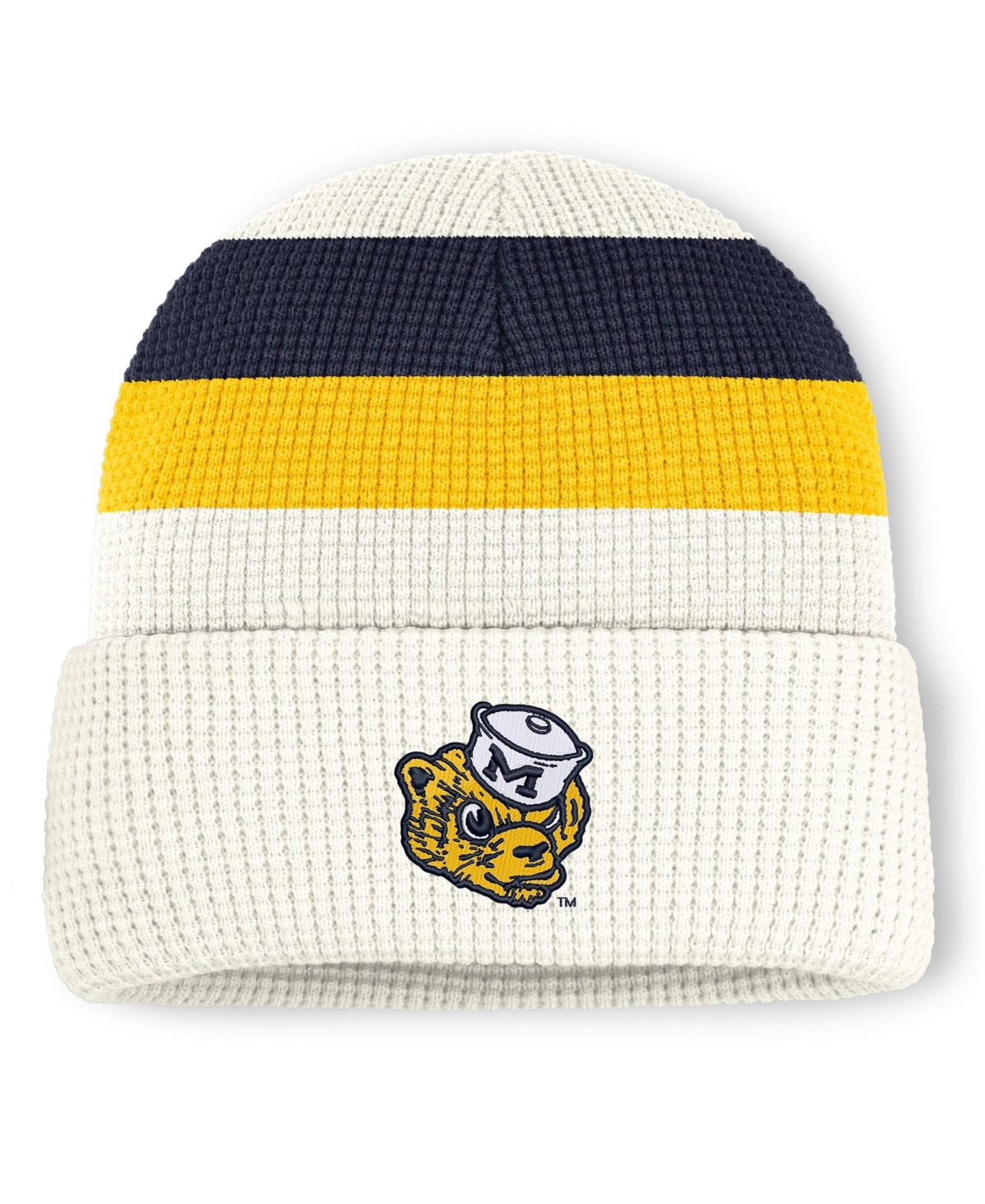 Nike Men's and Women's White Michigan Wolverines Legacy Letter Cuffed Knit Hat - White