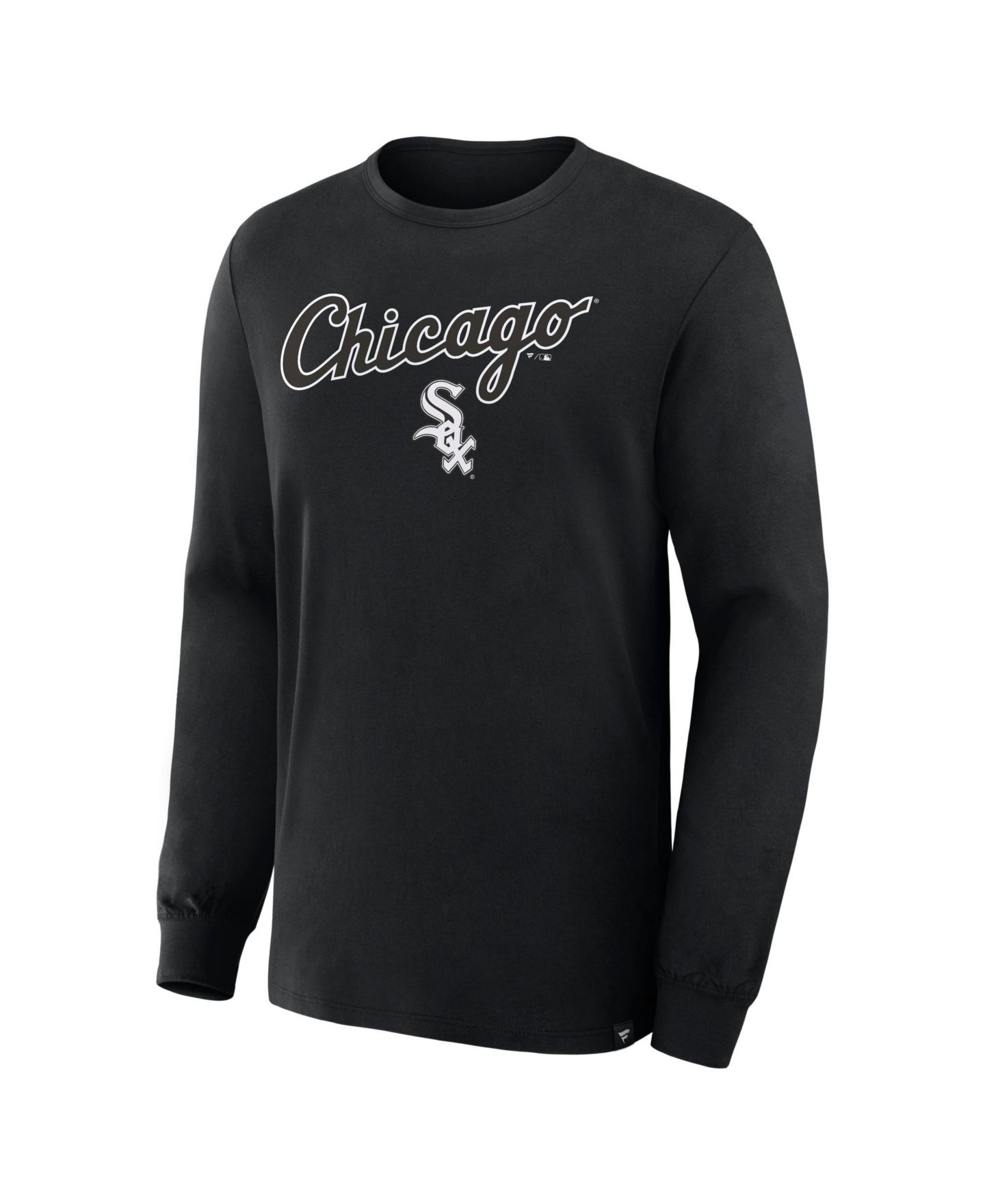 Мужская футболка Fanatics Black Chicago White Sox Lock-Up Legacy Long-Sleeve — фото 2