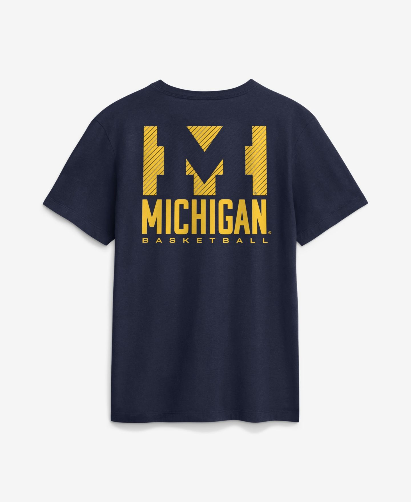 Мужская футболка Jordan Navy Michigan Wolverines Courtside Dri-FIT — фото 3