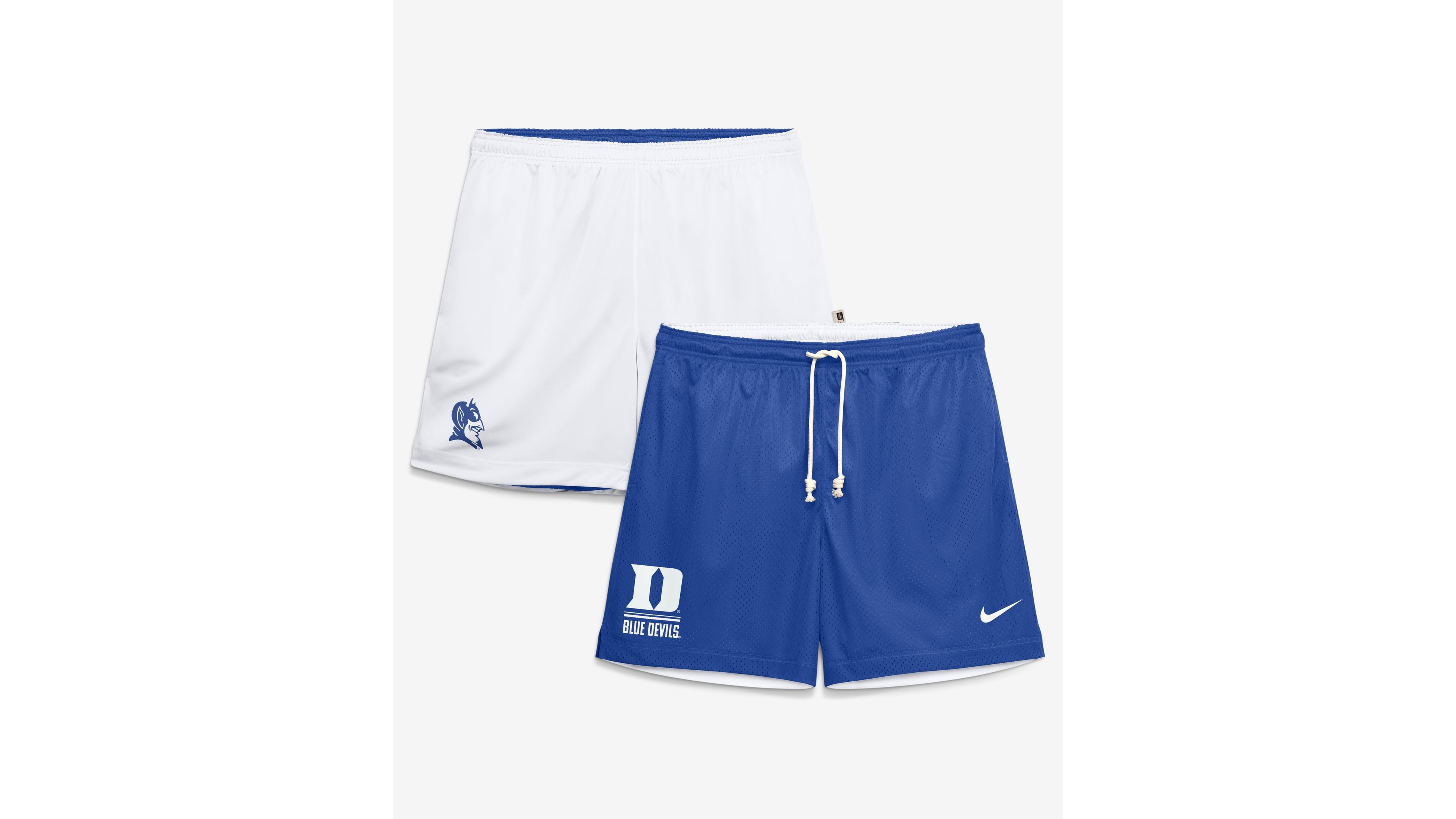 Nike Men's Royal/White Duke Blue Devils Courtside Reversible Dri-fit Shorts