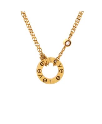 2 Diamonds Love Pendant Necklace