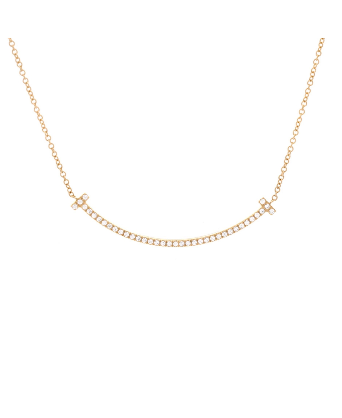 Pre-Owned Tiffany and Co T Smile Pendant Necklace - 18k yellow gold