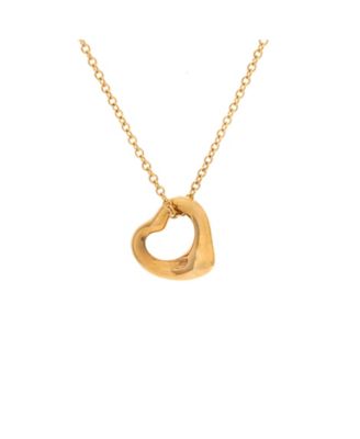 Pre-Owned Tiffany and Co Elsa Peretti Open Heart Pendant Necklace