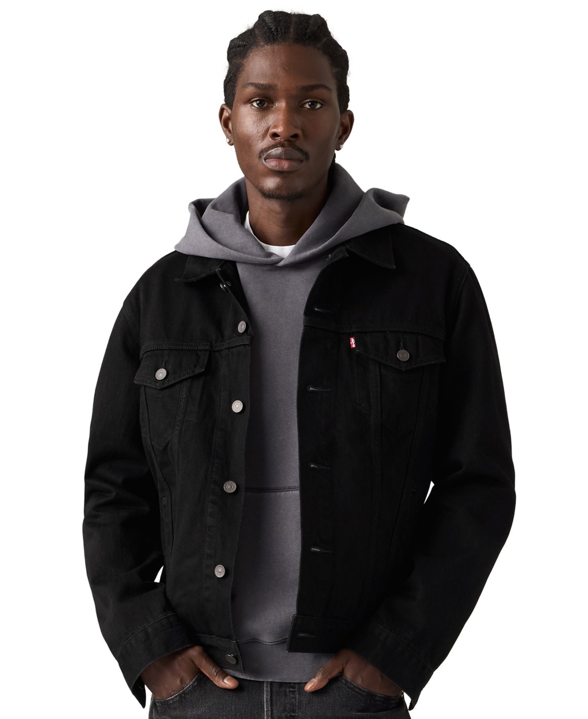 Levi's Men's Trucker Regular-Fit Point Collar Denim Jacket - Berk Night