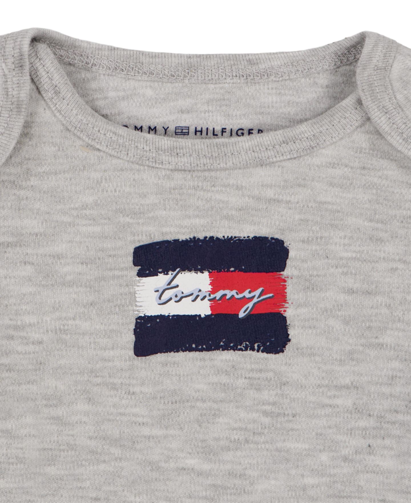 Tommy Hilfiger Baby Boys' Sherpa Hooded Hoodie, Logo T-Shirt and Pants, 3-Piece Set, цвет: Ванильный / Тёмно-синий — фото 6