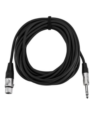 Elite Pro 1/4" TRS M to XLR F Professional Interconnect Cable 25 ft.