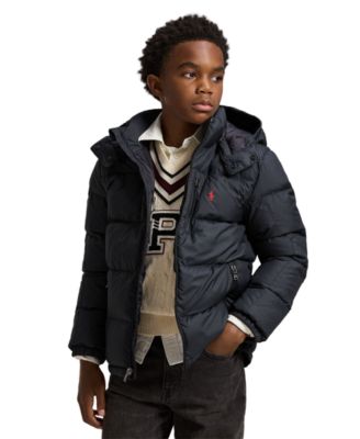 Boys' 8-20 Ripstop Down Hooded Jacket