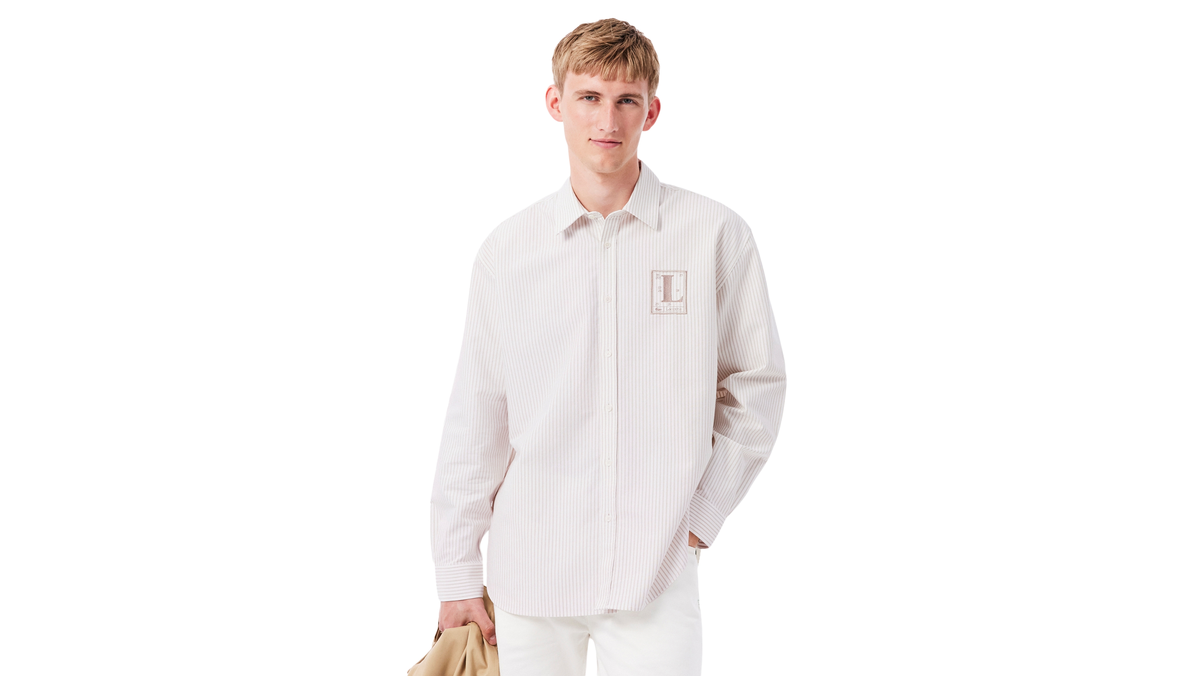 Lacoste Men's Long-Sleeve Relaxed-Fit Button-Down Shirt