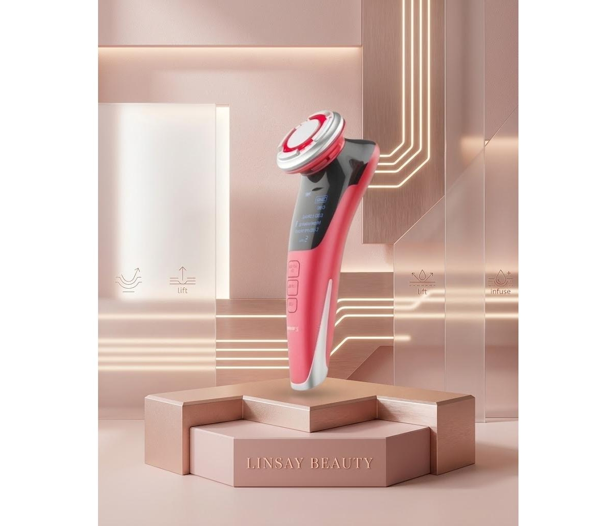 Linsay Rejuvenation Lifting Device Ems Technology Warm and Cool Led Massager