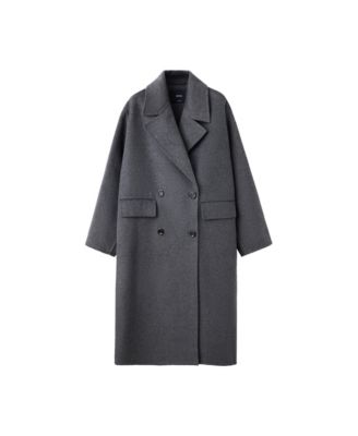 Women's Wool-Blend Double Breasted Long Coat
