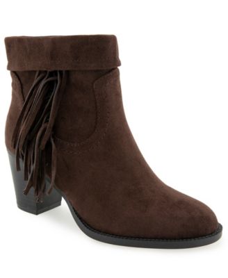 Women's Scarlett Western inspired Fringe Ankle Booties