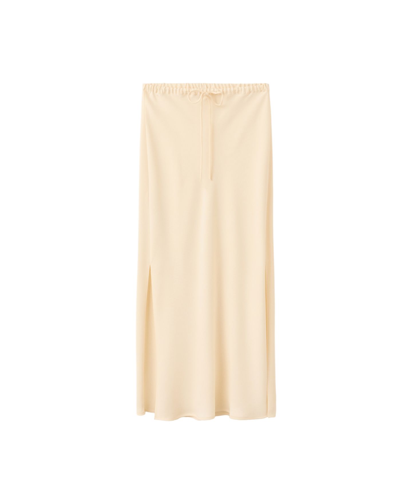 Женская юбка Mango Openings Elastic Waist Midi Side-Slit, цвет: Экрю — фото 1