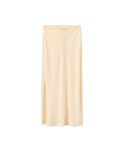 Женская юбка Mango Openings Elastic Waist Midi Side-Slit, цвет: Экрю