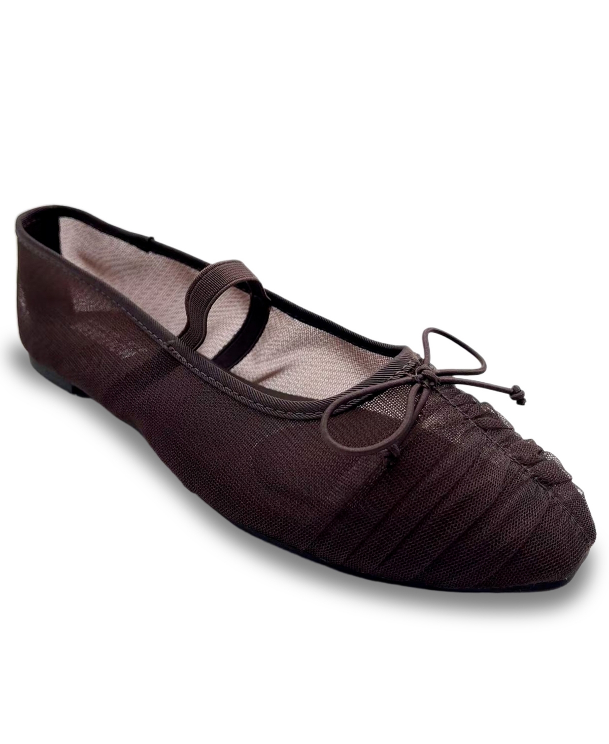 Kenneth Cole Reaction Women's Margie Mesh Mary Jane Ballet Flats - Chocolate Mesh