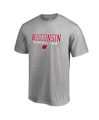 Men's Heather Gray Wisconsin Badgers Team Unity Wrestling T-Shirt
