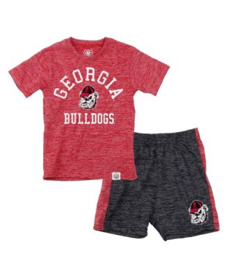 Toddler Red Georgia Bulldogs Cloudy Yarn T-Shirt and Shorts Set