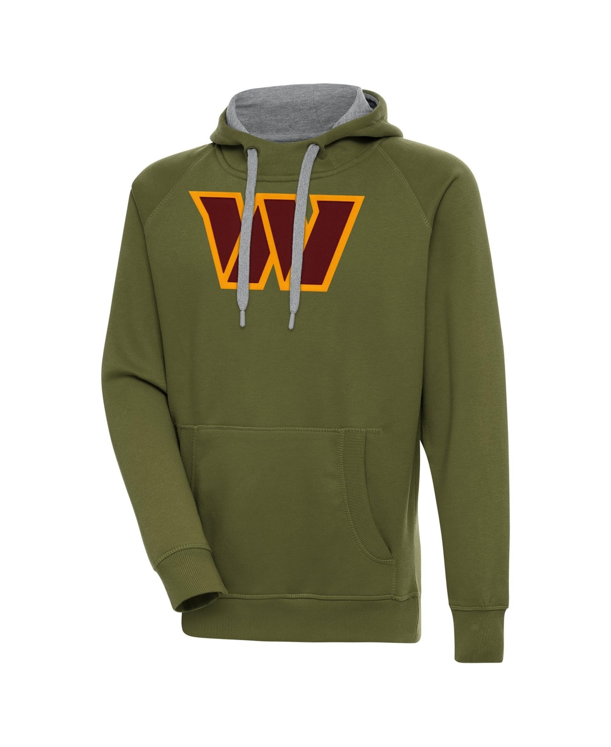 Antigua Men's Olive Washington Commanders Primary Logo Victory Pullover Hoodie - Olive