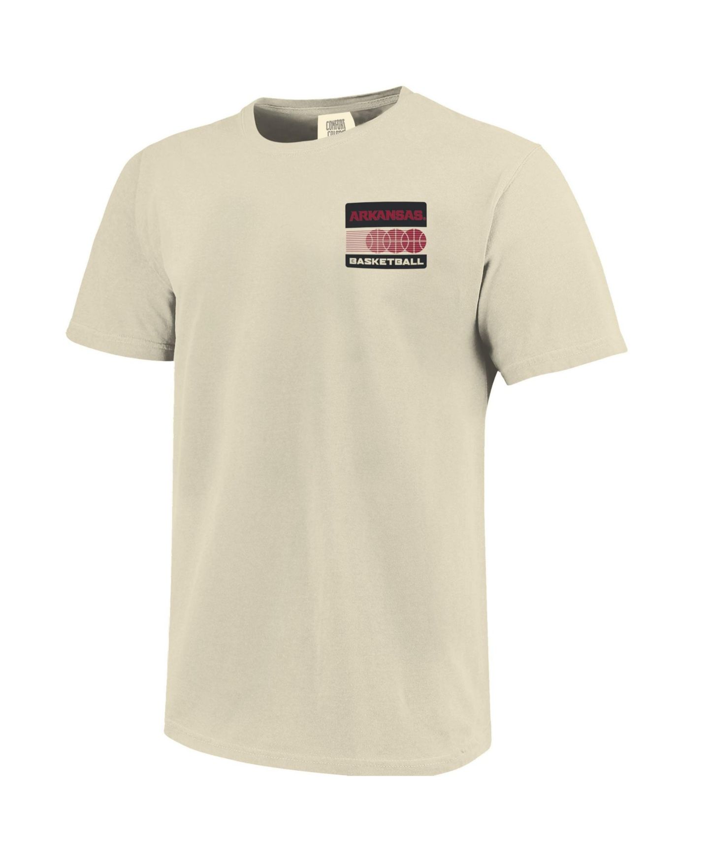 Мужские футболки Image One Cream Arkansas Razorbacks Basketball Staredown Comfort Colors — фото 2