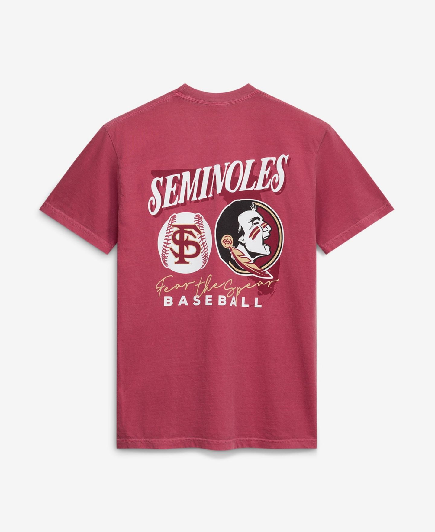 Мужская футболка Image One Garnet Florida State Seminoles Drawn Mascot Baseball — фото 3